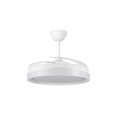 Ventilateur LED pales rétractables Nestera Eco Blanc CCT Dim (45W)