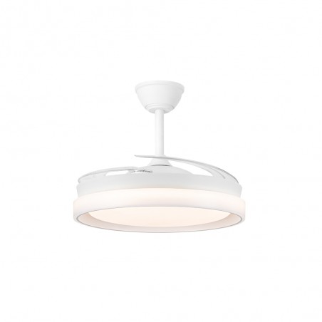 Ventilateur LED pales rétractables Nestera Eco Blanc CCT Dim (45W)