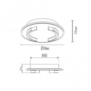 Plafonnier LED Andreas Round (30W)