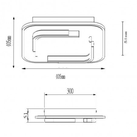 Plafonnier LED Andreas Square (30W)