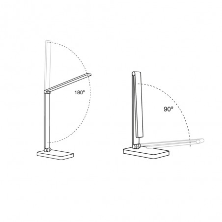Lampe de bureau LED batterie rechargeable Norima Noir CCT Dim (5W)