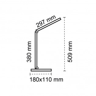 Lampe de bureau LED batterie rechargeable Norima Noir CCT Dim (5W)
