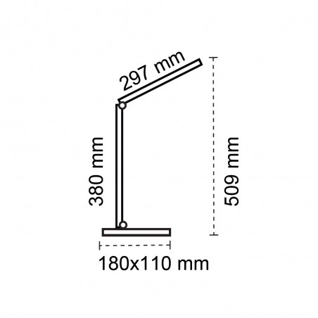 Lampe de bureau LED batterie rechargeable Norima Noir CCT Dim (5W)
