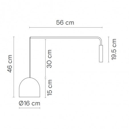 Applique murale suspendue Rio