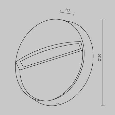 Applique murale pour exterieur LED Mane Round (3W)