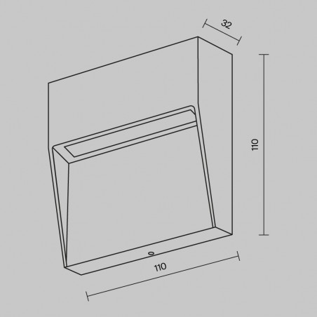 Applique murale pour exterieur LED Mane Square (3W)