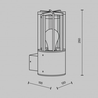 Aplique murale de exterieur Barrel