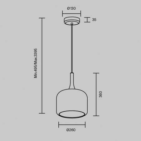 Lampe de plafond LED Spirito (12W)