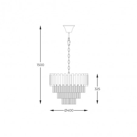 Lámpe a suspension Prima (4 Lumieres)