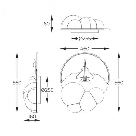 Plafonnier pour enfants LED Focus Avión (37W)