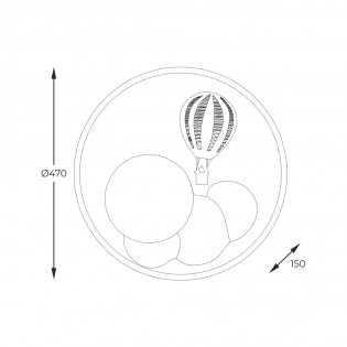 Plafonnier pour enfants LED Focus Globo (42W)