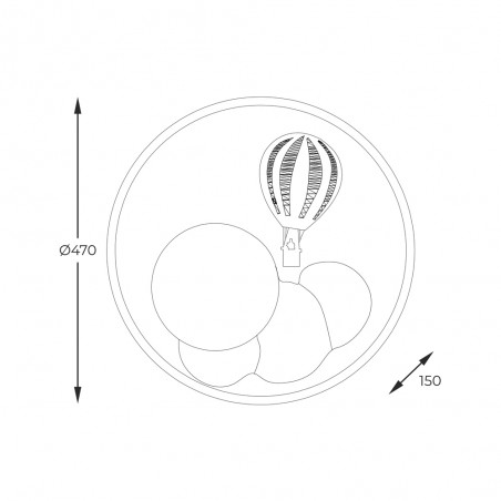 Plafonnier pour enfants LED Focus Globo (42W)