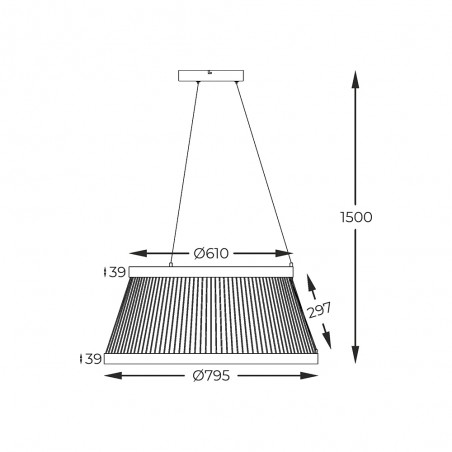 Lampe a suspensión LED Balu (53 W)