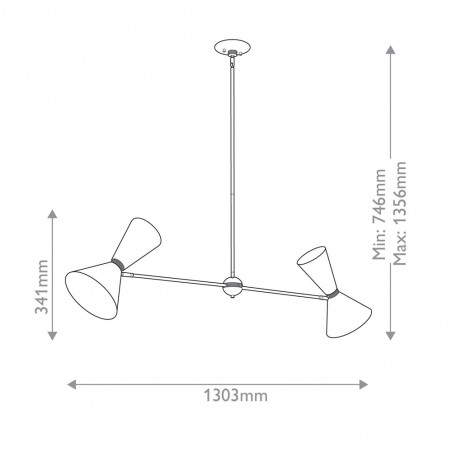 Lampe de plafond Phix (2 lumieres)