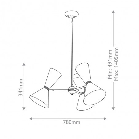 Lampe de plafond Phix (3 lumieres)