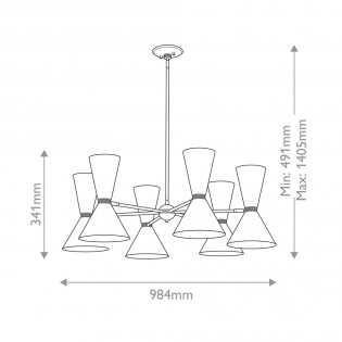 Lampe de plafond Phix (6 lumieres)