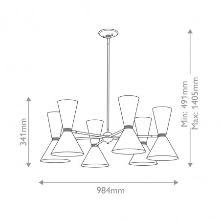 Lampe de plafond Phix (6 lumieres)