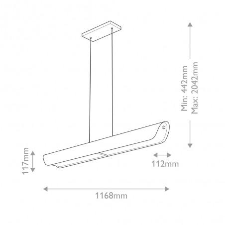 Lampe a suspensión LED Arco (43W)
