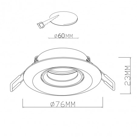 Encastré de plafond basculant GU10 PAR11