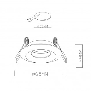Encastré de plafond rond GU10 PAR11