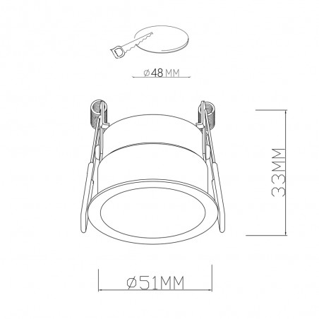 Encastré de plafond rond GU10 PAR11