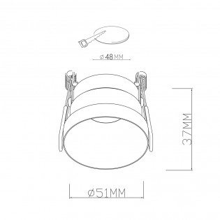Encastré de plafond rond GU10 PAR11