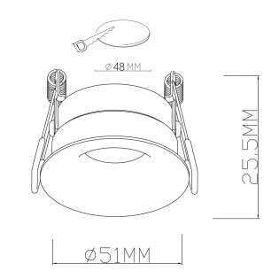 Encastré de plafond rond GU10 PAR11