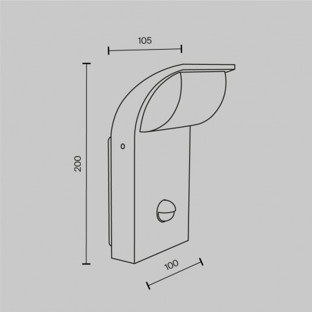 Applique murale avec capteur LED Stock (12W)