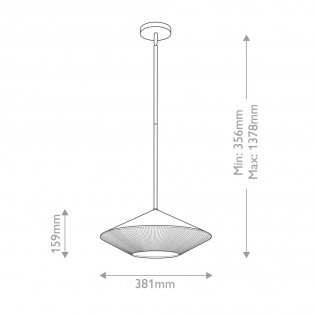 Lampe de plafond Daphne L
