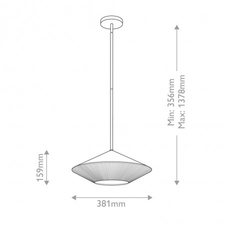 Lampe de plafond Daphne L