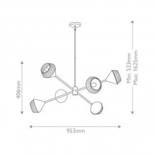 Lampe de plafond Daphne (6 lumieres)
