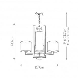 Lampe de plafond Hampton (4 lumieres)