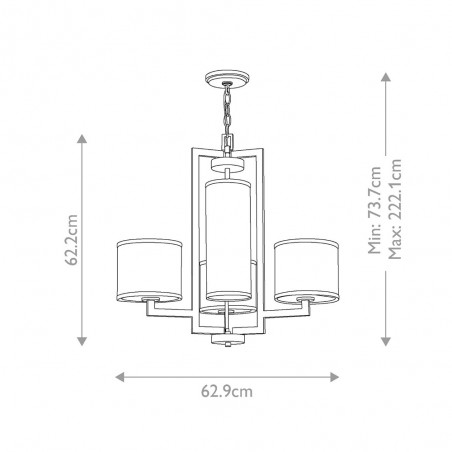 Lampe de plafond Hampton (4 lumieres)