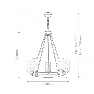 Lampe de plafond Collier (5 lumieres)