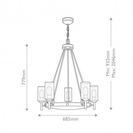 Lampe de plafond Collier (5 lumieres)