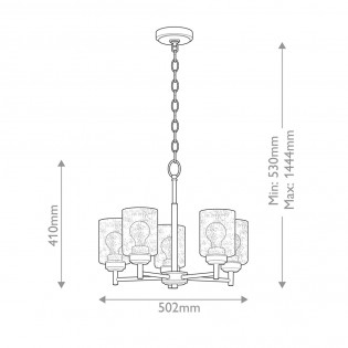 Lampe a suspensión Winslow (5 lumieres)