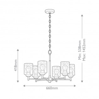 Lampe a suspensión Winslow (6 lumieres)