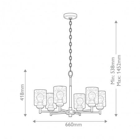 Lampe a suspensión Winslow (6 lumieres)