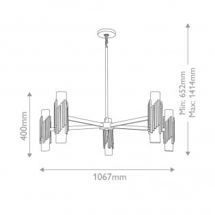 Lampe a suspensión Marvele (10 lumieres)