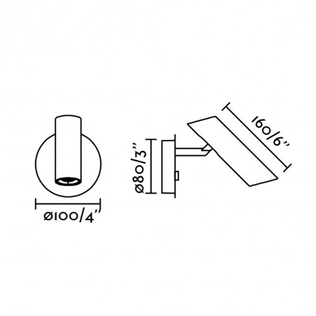 Applique murale LED Leo avec interrupteur (7W)