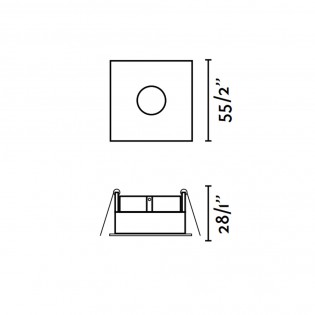 Plafond encastré LED Tast SQ (5W)
