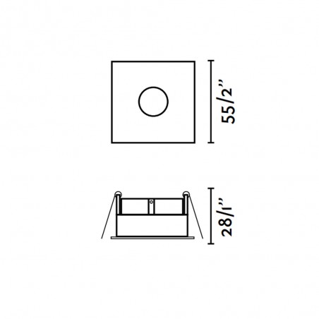 Plafond encastré LED Tast SQ (5W)