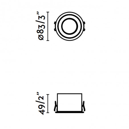 Encastré de plafond LED Dop (8W)