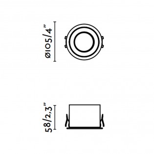 Encastré de plafond LED Dop (15W)