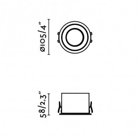 Encastré de plafond LED Dop (15W)