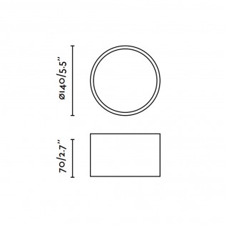 Plafonnier LED Mizu (15W)