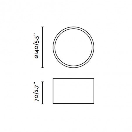 Plafonnier LED Mizu (15W)