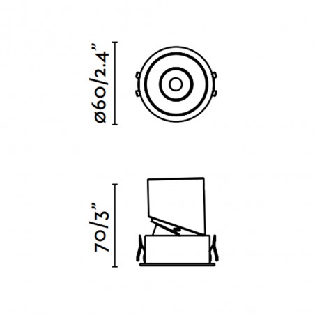 Luminaire encastré réglable LED Lox (9W)