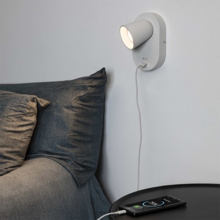 Lampe murale à lecteur Corb USB