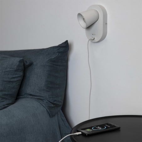 Lampe murale à lecteur Corb USB